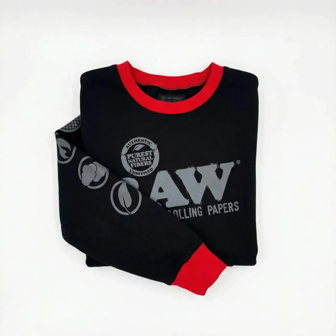 RAW Crewneck Sweatshirt — Red and Black