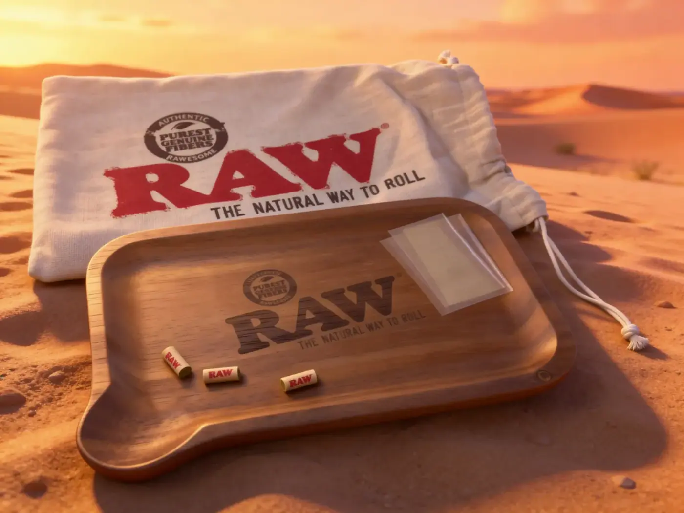 RAW Wooden Pour Rolling Tray