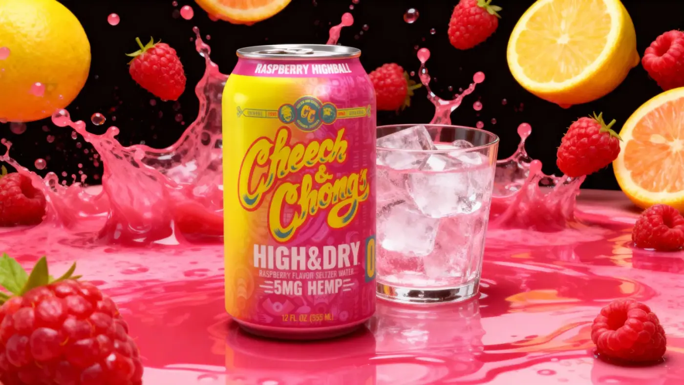 Cheech & Chong's Raspberry Highball Seltzer